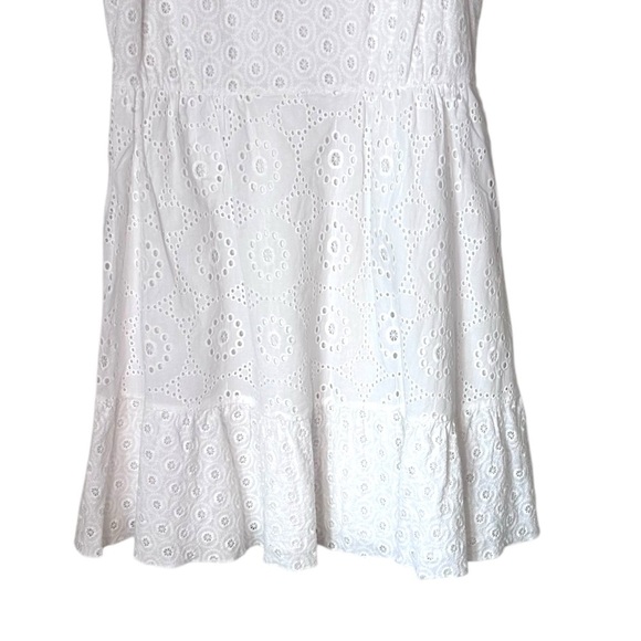 Aritzia Sunday Best White Eyelet Lace High A-Line Dress- Size 6 - Picture 3 of 10